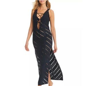 Red Carter Crochet Maxi Dress Swim Cover-Up